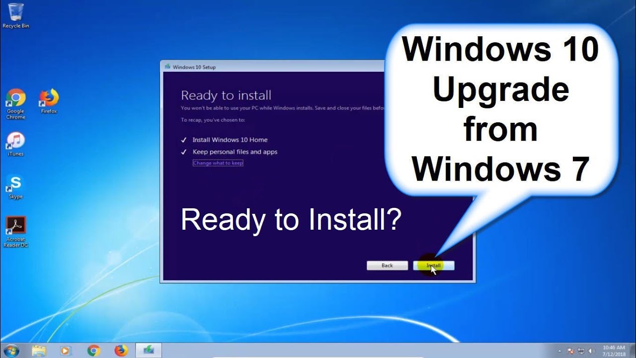 Upgrade from windows 8.1 to windows 10